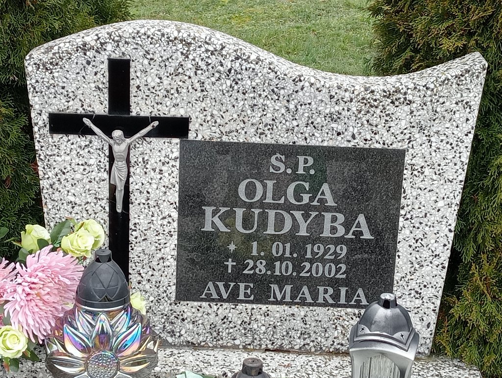 Olga Kudyba 1929 Szlichtyngowa - Grobonet - Wyszukiwarka osób pochowanych